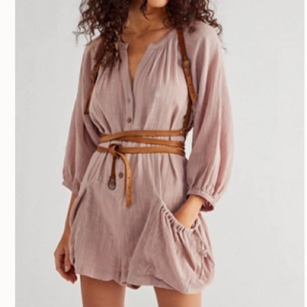 Free People Sunset Flow Romper - Mauve - L - EUC